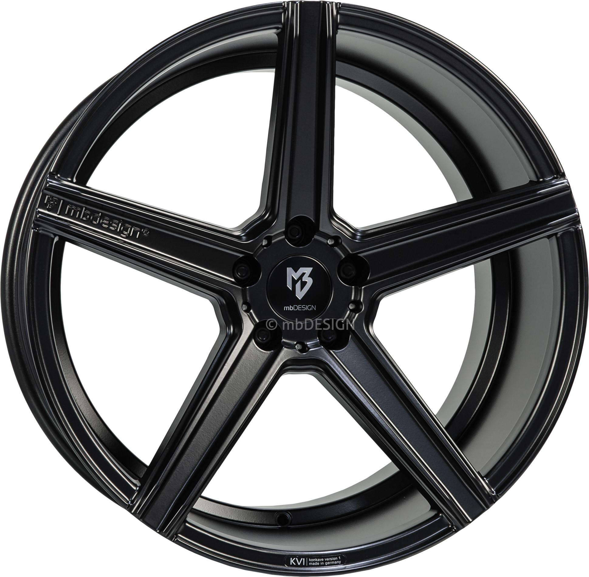 mbDESIGN KV1 22x11 ET50 5x130 Schwarz Seidenmatt