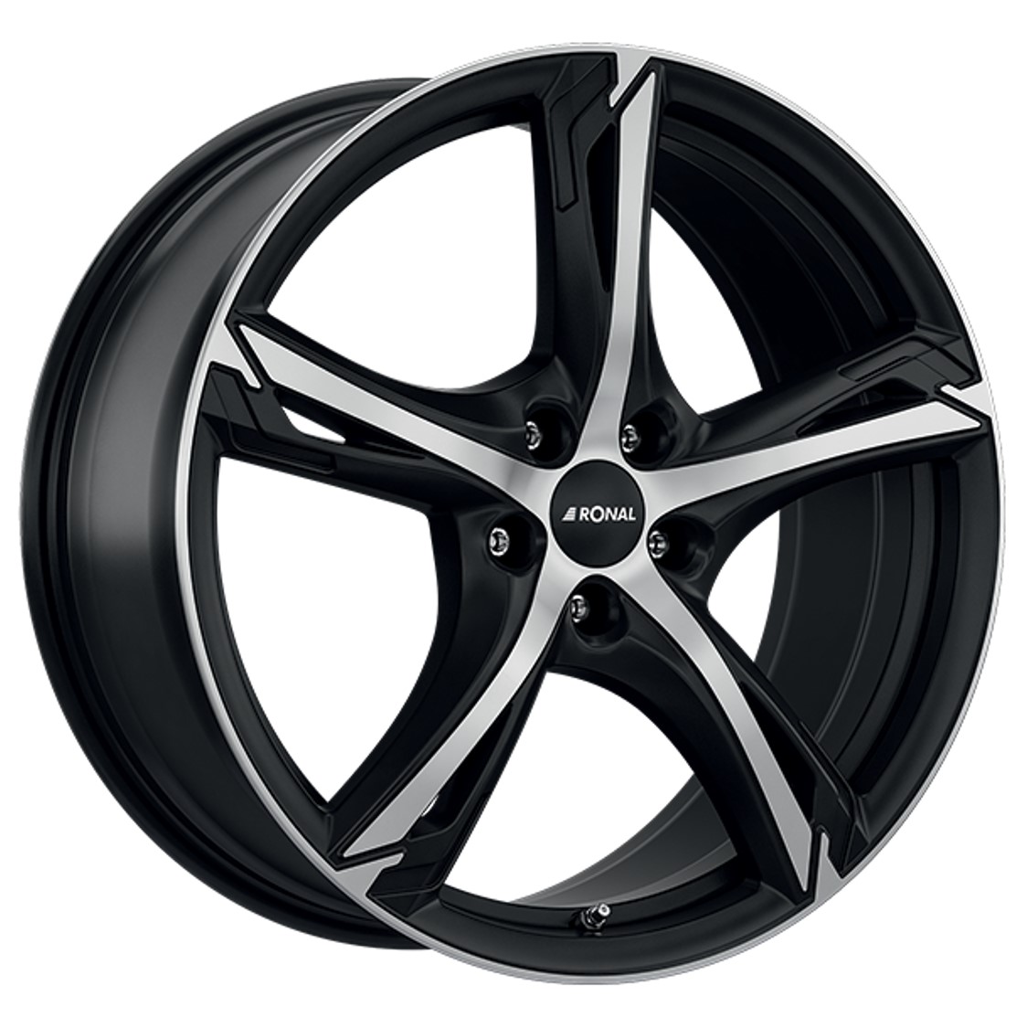 Ronal R62 19x8 ET30 5x112 Jetblack Matt Frontpoliert
