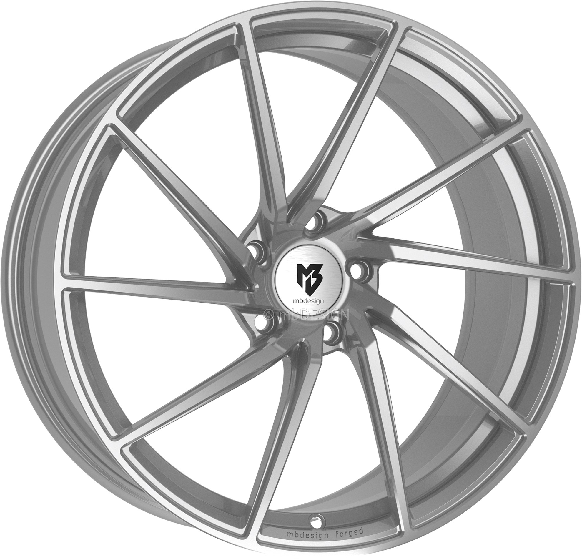 mbDESIGN SF2 19x9 ET42 5x114.3 Silber Glänzend