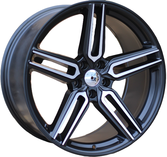 Haxer HX015 20x10 ET40 5x120 Black Polished Half Matt