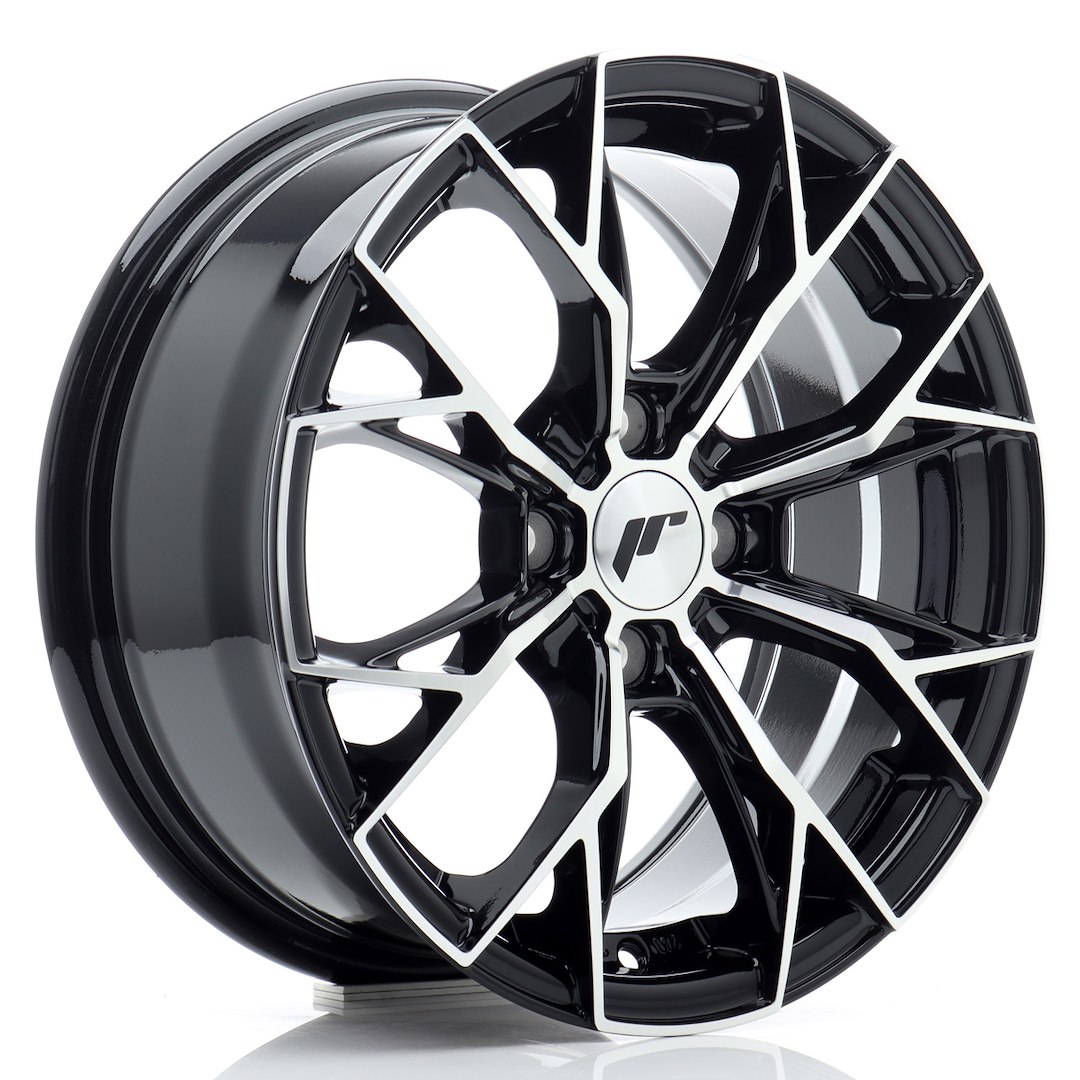 Japan Racing JR49 15x6.5 ET35 4x100 Noir Brillant Face Usinée
