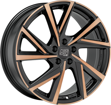 MSW 80-5 18x8 ET40 5x112 Noir Mat Cuivre Entièrement Poli