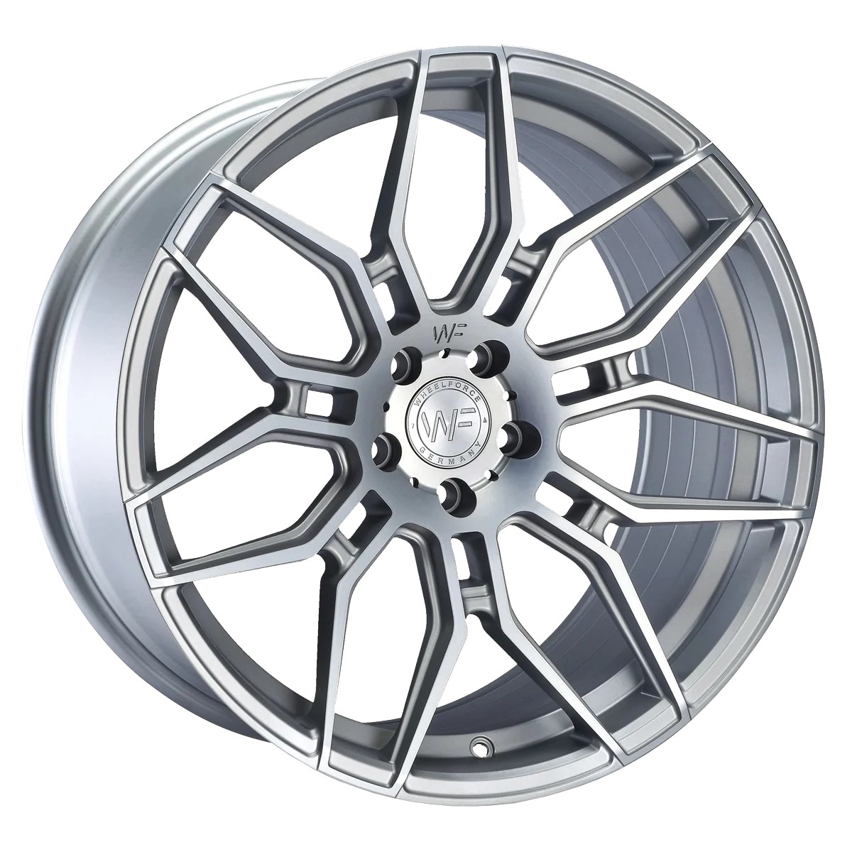 Wheelforce Wheels CF2-FF 20x9.5 ET25 5x112 Frozen Crystal Silver