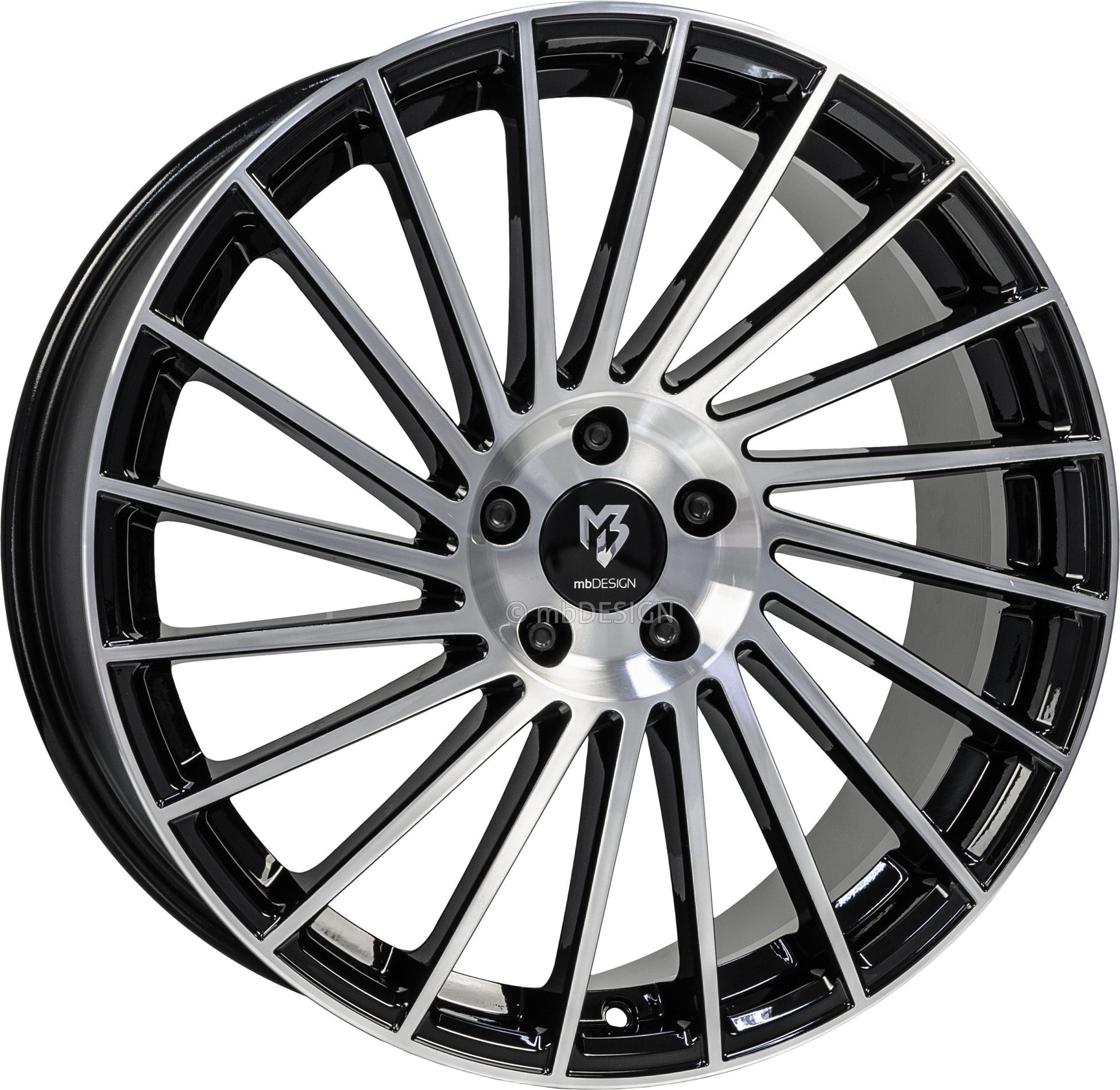 mbDESIGN VR3 18x7.5 ET45 5x108 Nero Lucido Lucido