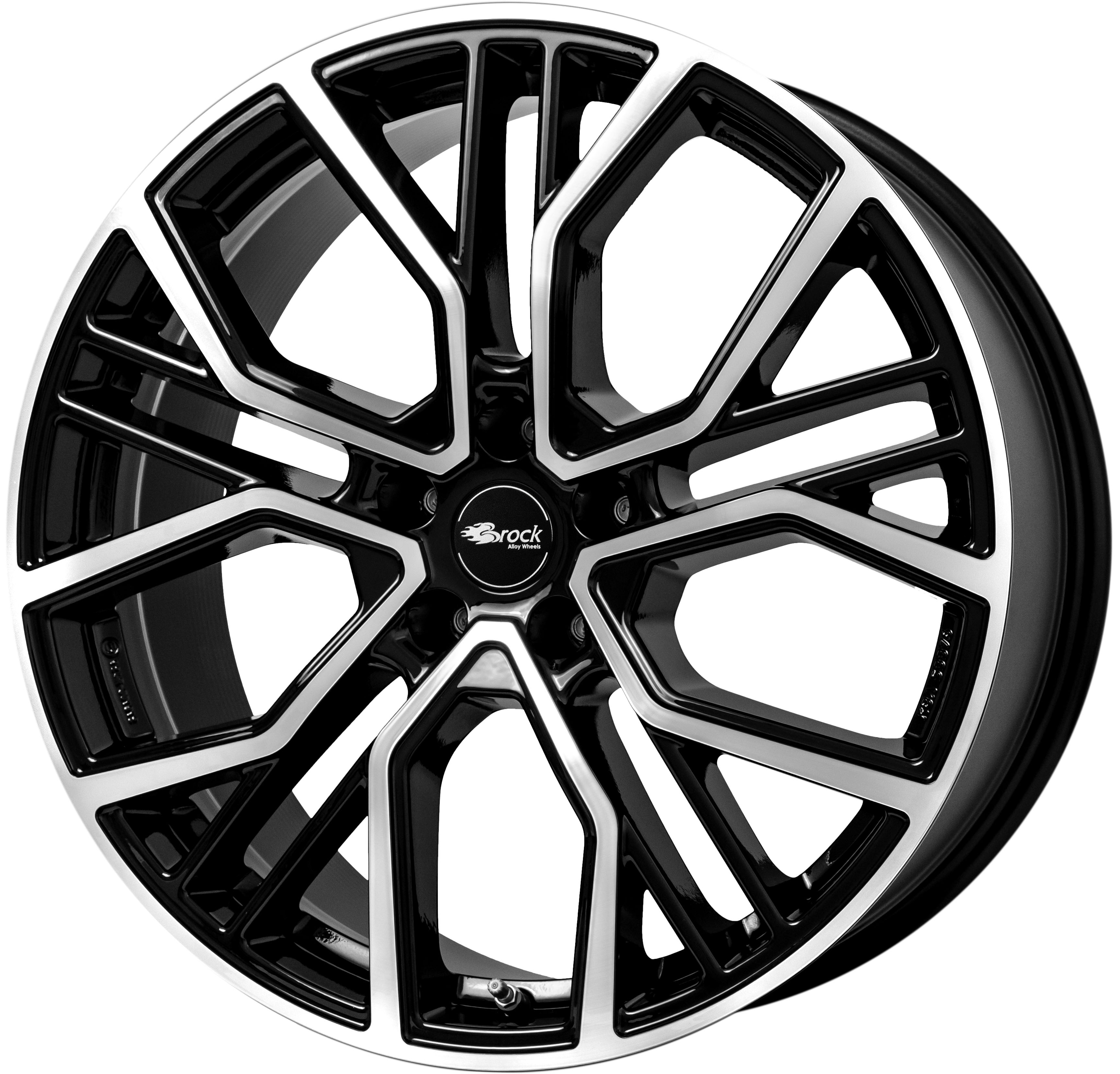 Brock B41, 8.5x21 5x120 ET43.5 72.6 W14 Schwarz Glanz Voll-Poliert (SGVP)