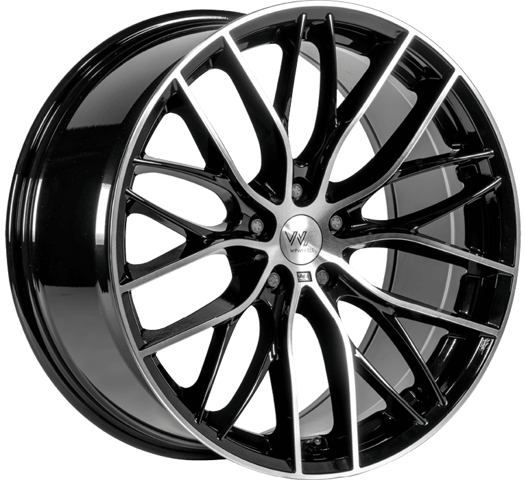 WP Wheels 770 in Glanz Schwarz Frontpoliert Farbe