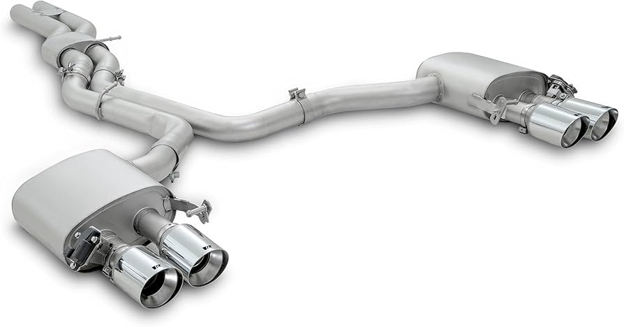 Remus rear silencer (L/R: sports silencer with 1 integrated valve each, selectable tailpipes)