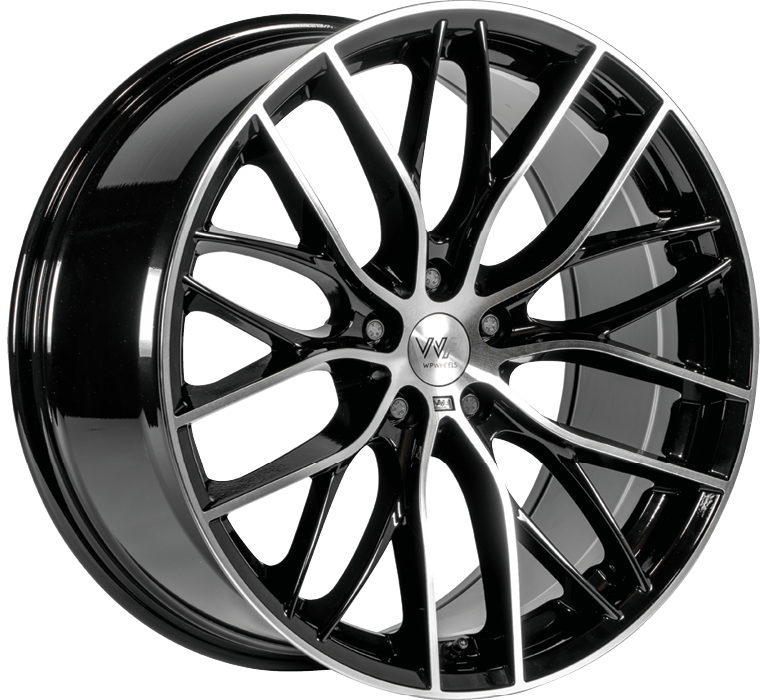 WP Wheels 770 19x8.5 ET35 5x120 Glanz-Schwarz Frontpoliert