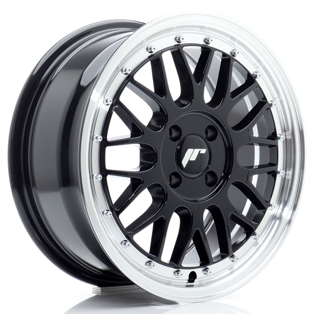 Japan Racing JR23 16x7 ET40 4x100 Noir Brillant Bord Poli