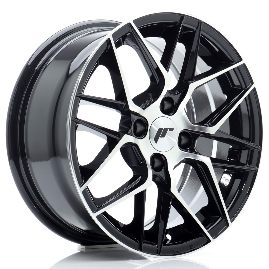 Japan Racing JR28 15x7 ET25 4x100 Gloss Black Machined Face