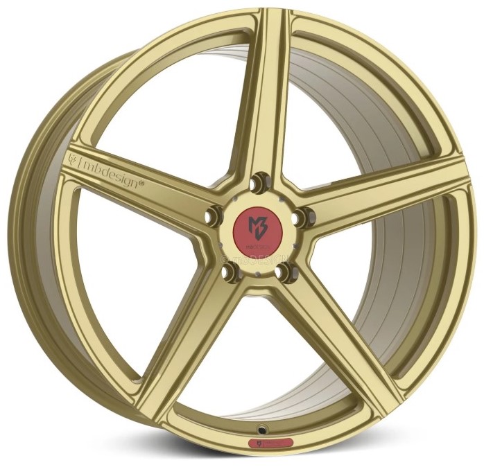 mbDESIGN KV1 S 21x9.5 ET37 5x112 Gold Glänzend