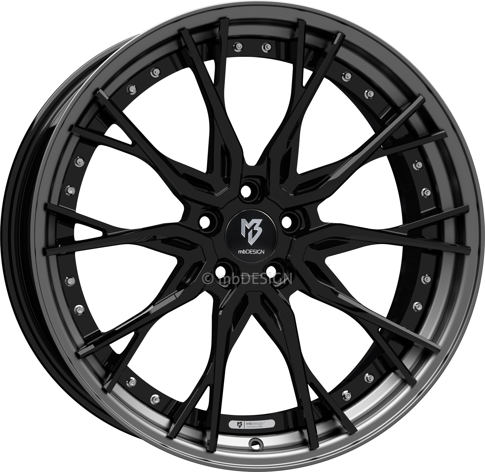mbDESIGN KV3.2 21x10.5 ET40 5x120 Schwarz Glänzend/Grau Matt