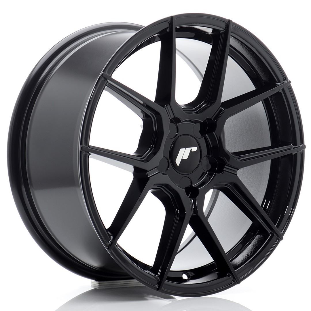 Japan Racing JR30 17x8 ET20-40 Noir Brillant (ET et entraxe au choix)