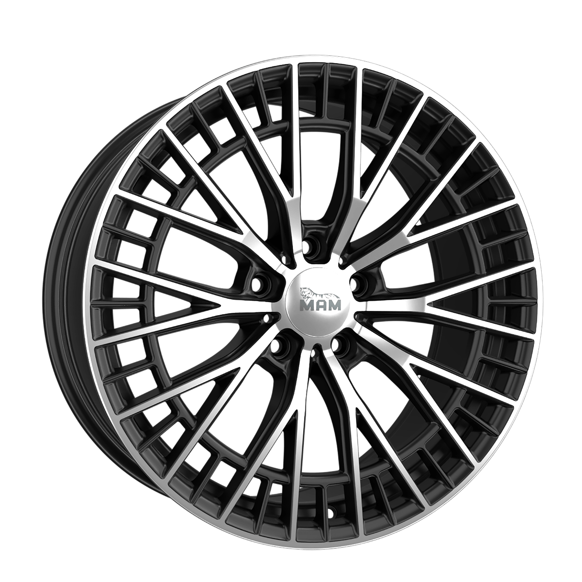 MAM Felgen GT2 18x8 ET45 5x112 Black Front Polish