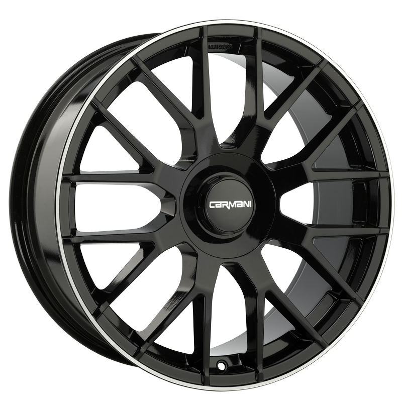 Carmani 19 HUGO 19x8 ET47 5x112 Black Lip Polish