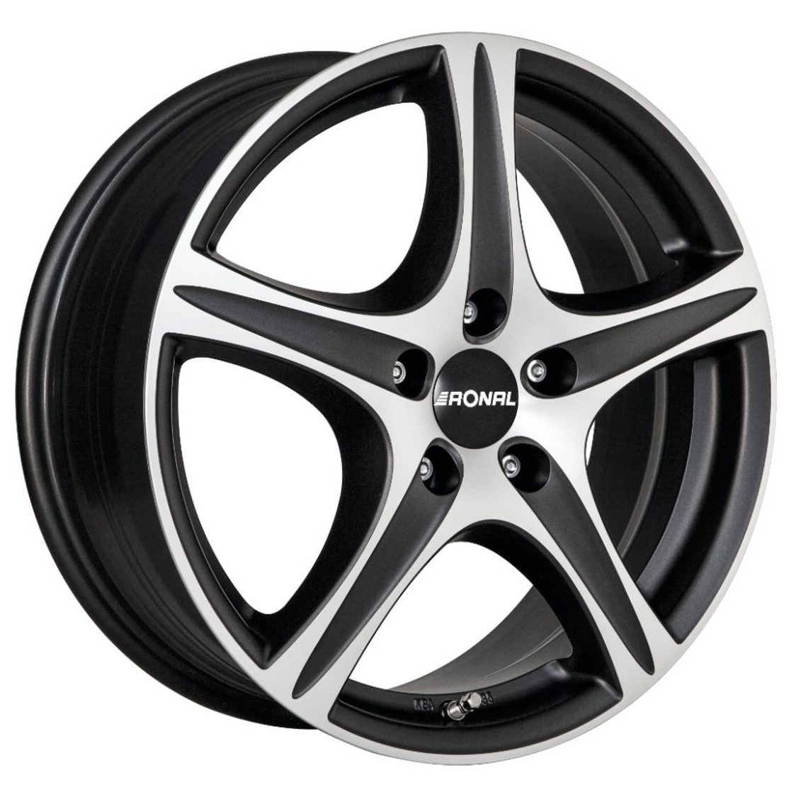 Ronal R56 19x7.5 ET35 5x114.3 Mattschwarz Frontpoliert