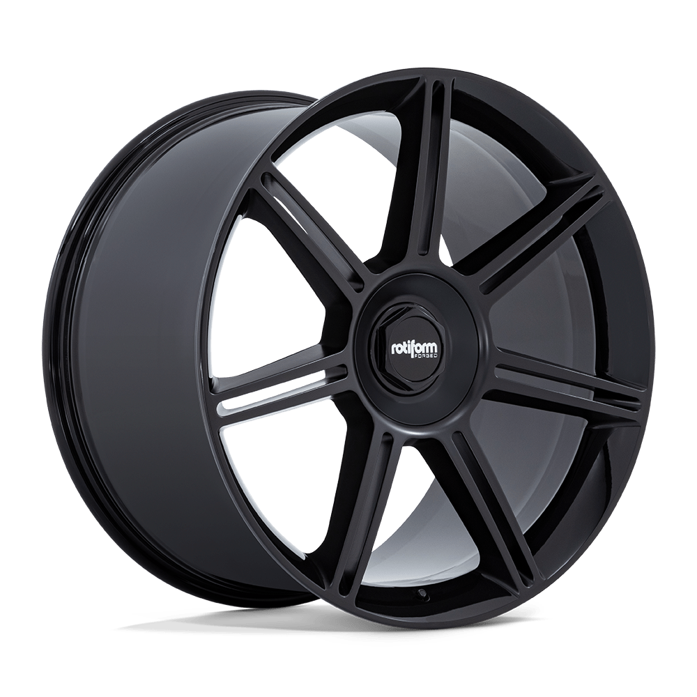 Rotiform FRA 22x12 ET60 5x130 Noir Brillant avec Rayons Noir Mat