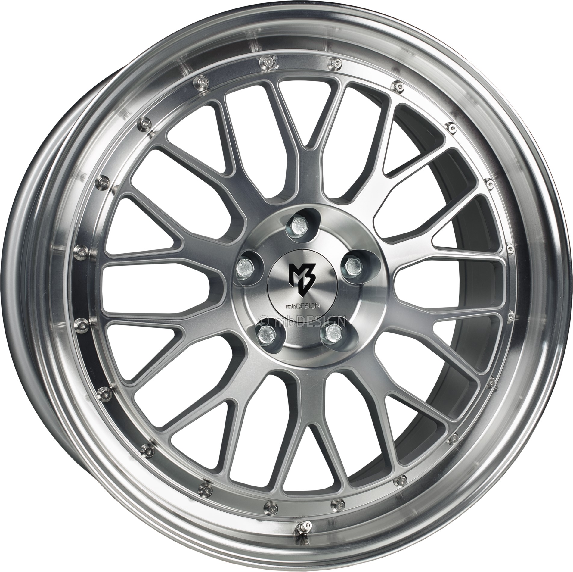 mbDESIGN LV1 18x7.5 ET40 5x114.3 Silber Glänzend Voll Poliert