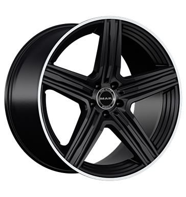 MAK LEWIS-D 21x11 ET55 5x112 Gloss Black Mirror Ring