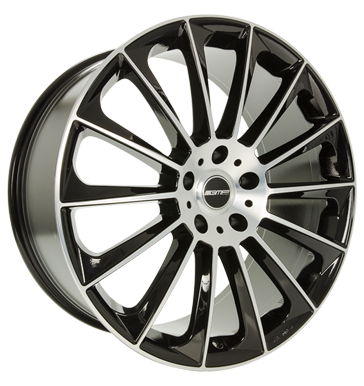 GMP STELLAR 17x7.5 ET33 5x110 Black Diamond