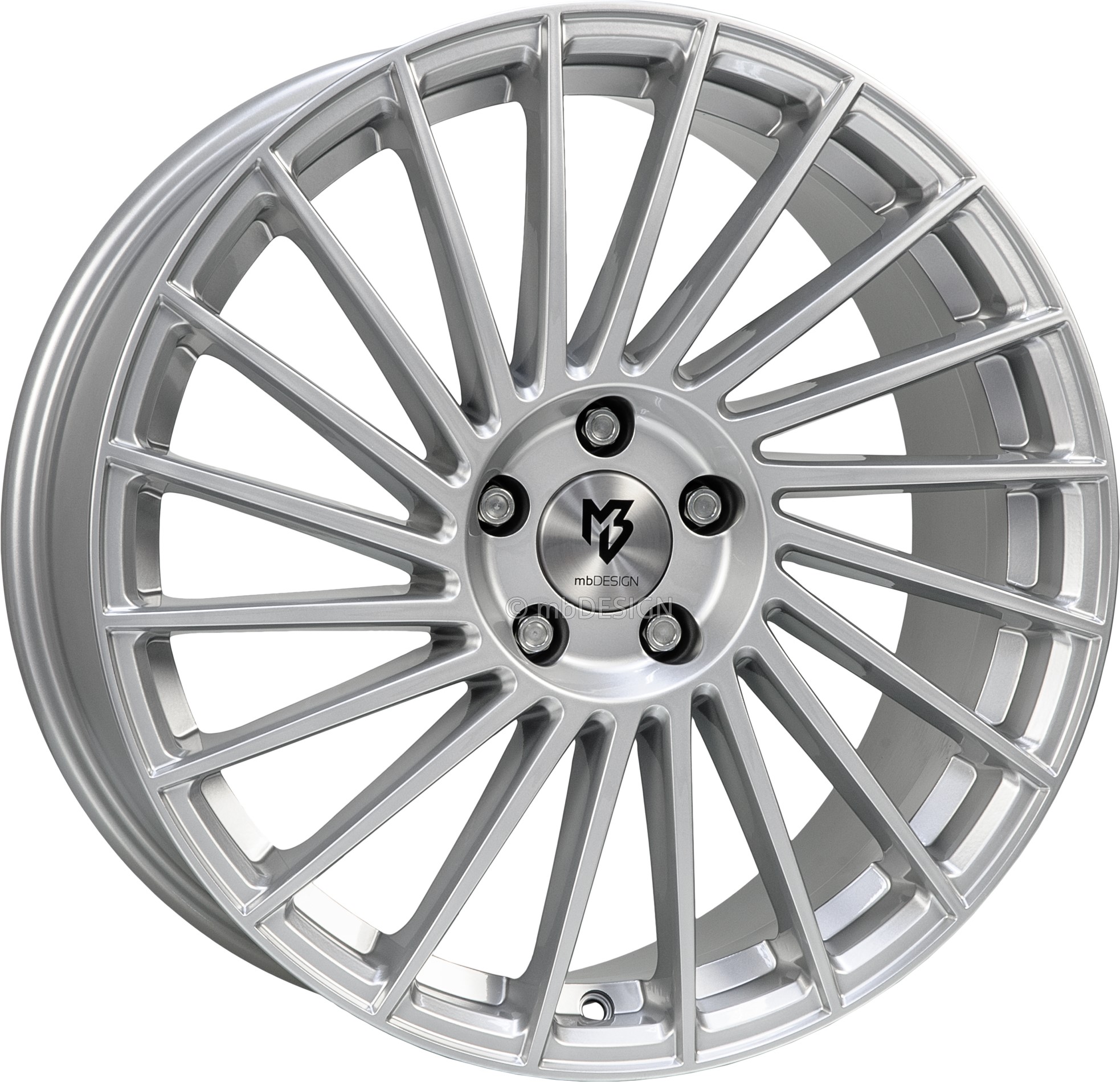 mbDESIGN VR3 18x7.5 ET33 5x100 Argent Brillant
