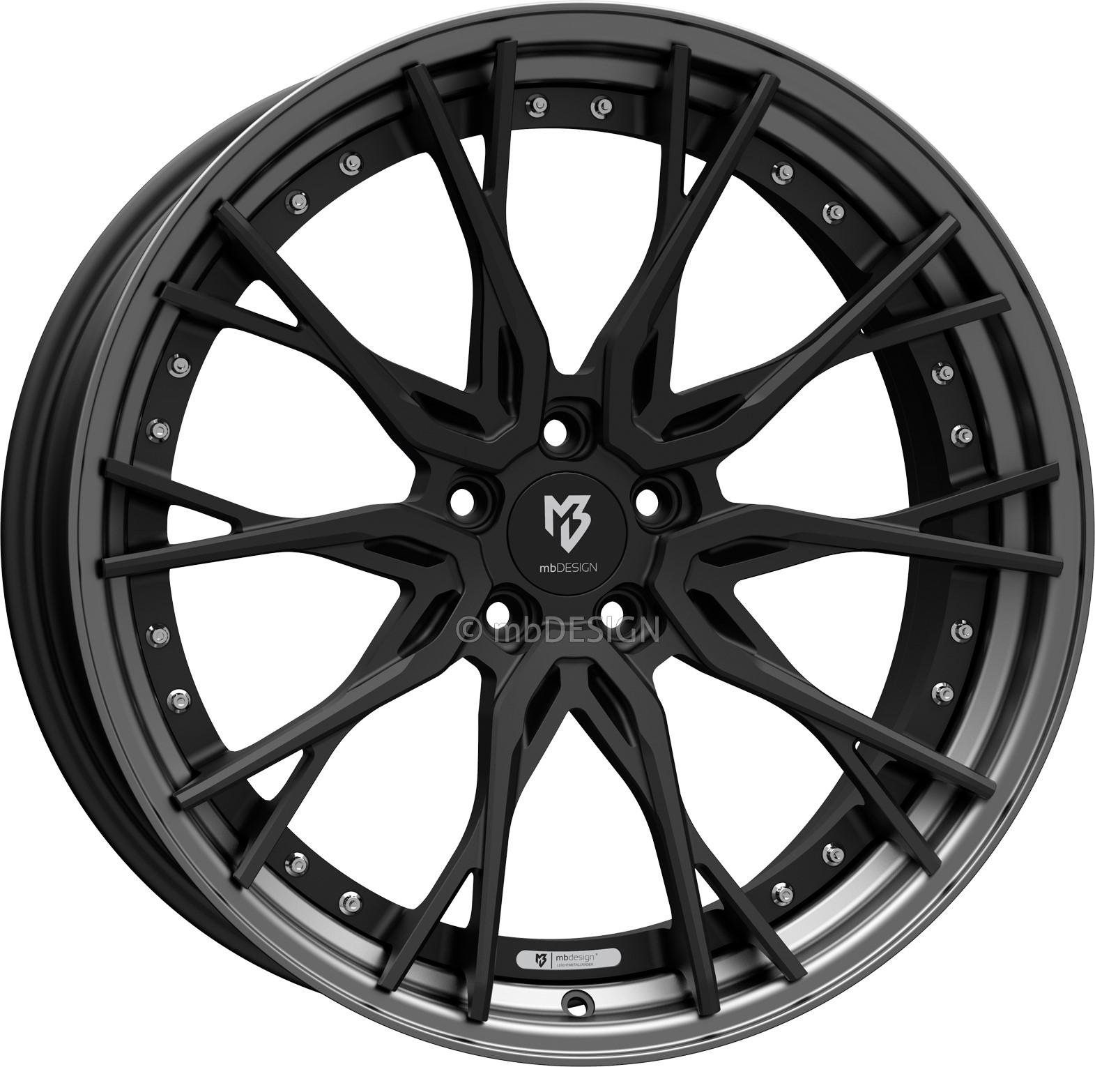 mbDESIGN KV3.2 21x10.5 ET18 5x112 Noir Mat/Gris Mat