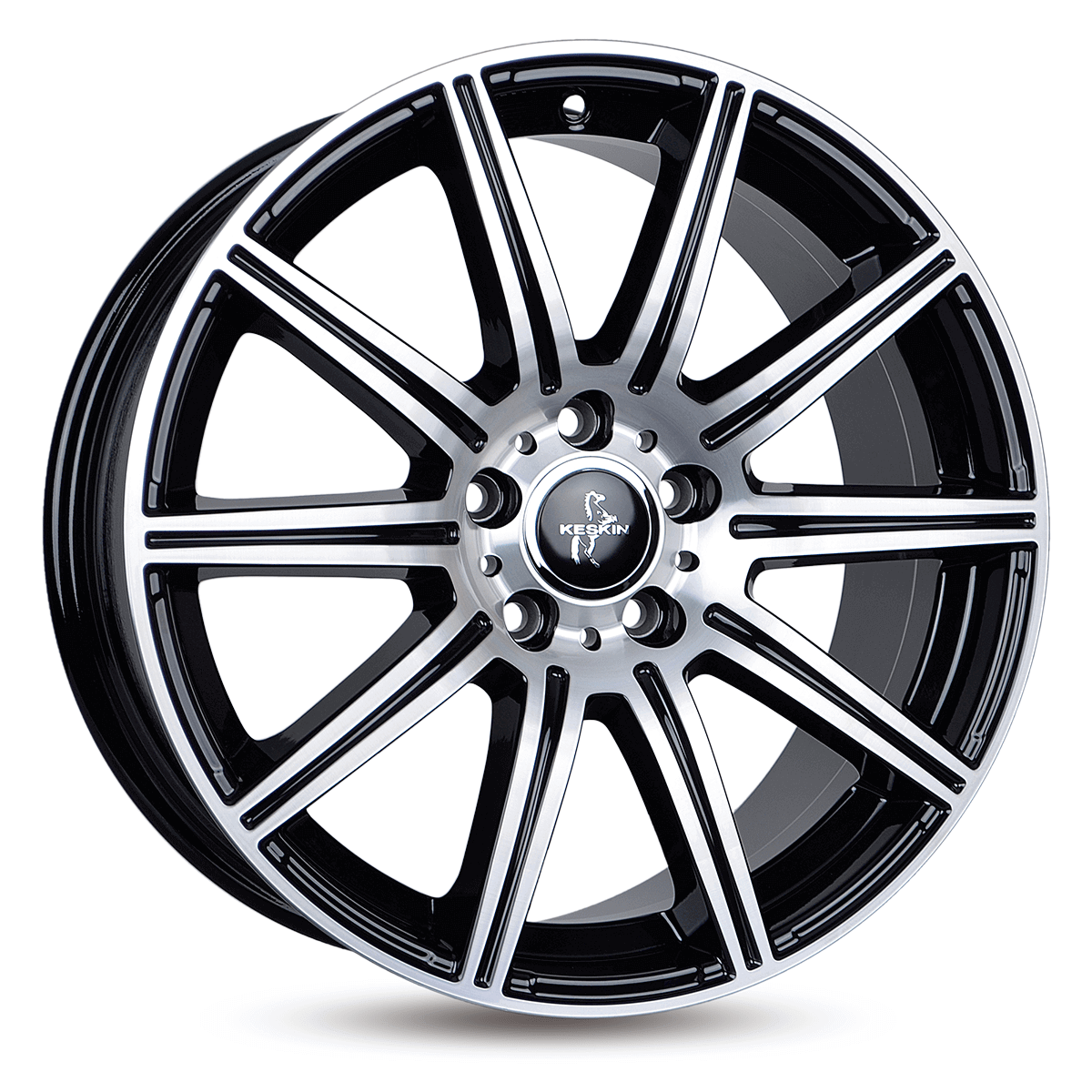 Keskin KT16 18x8 ET30 5x112 Black Front Polish