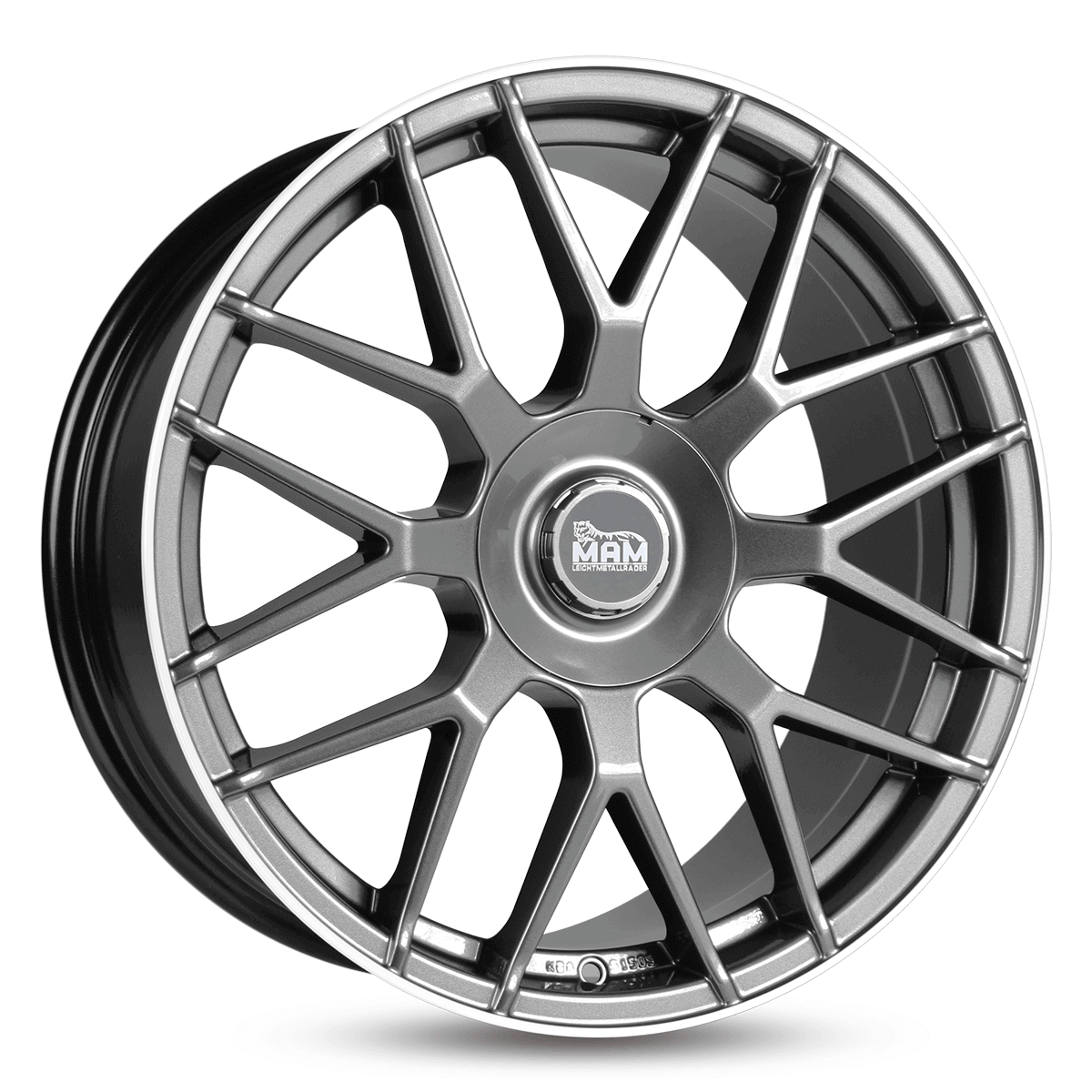 MAM Felgen GT1 21x9.5 ET42 5x112/120 Palladium Lip Polish