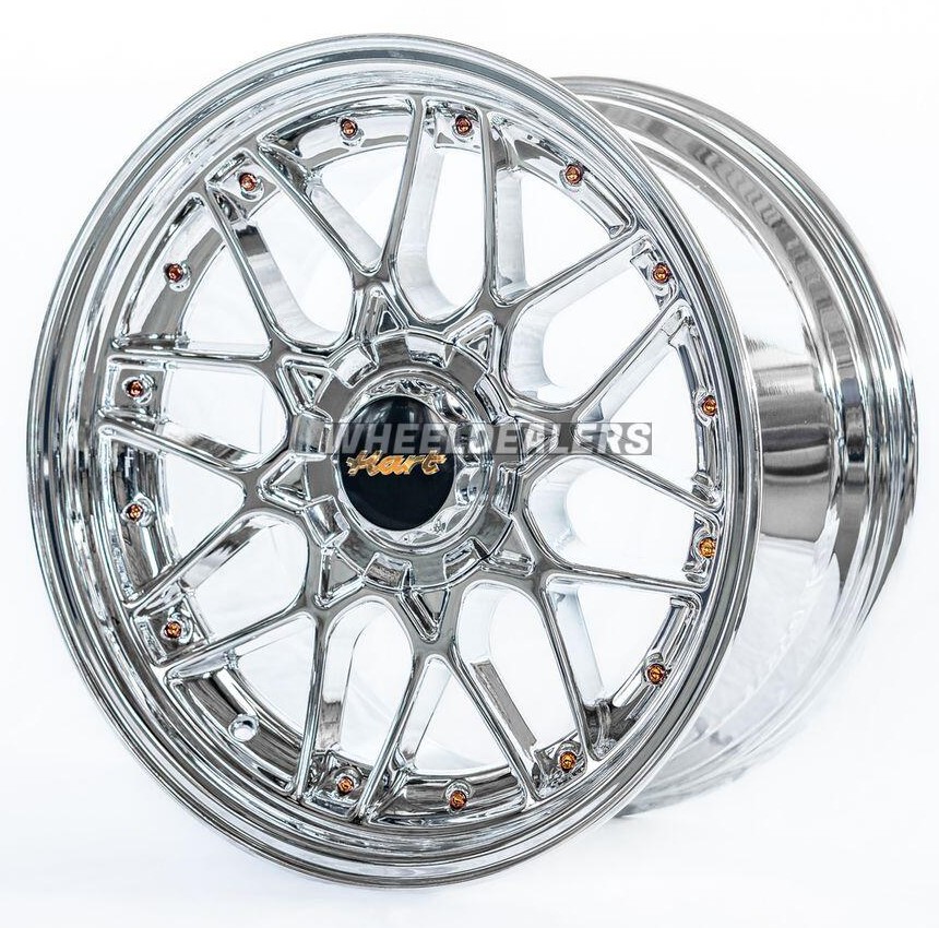 Hart HR83 18x9 ET20 5x114.3/120 Chrome And Diamond Cut Lip