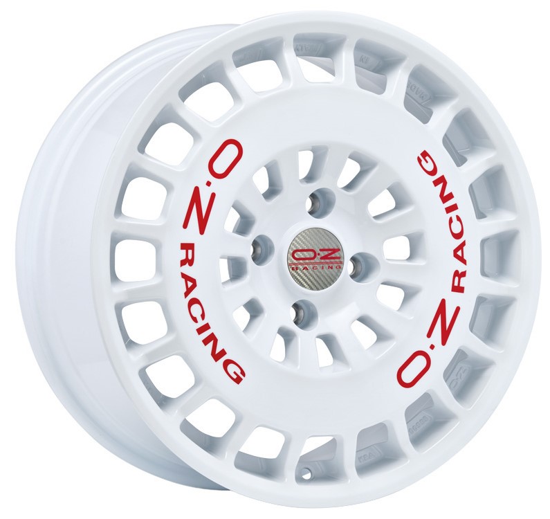 OZ RR40 17x7.5 ET20 4x108 Blanc Course Lettres Rouges
