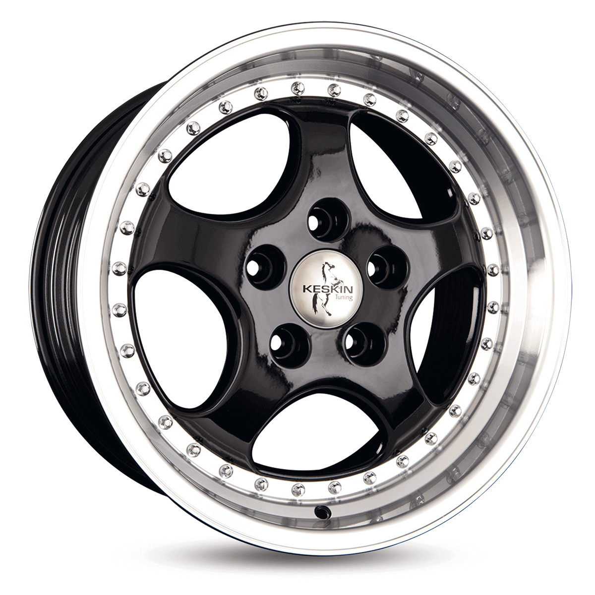 Keskin KT2 18x8.5 ET52 5x130 Black Lip Polish