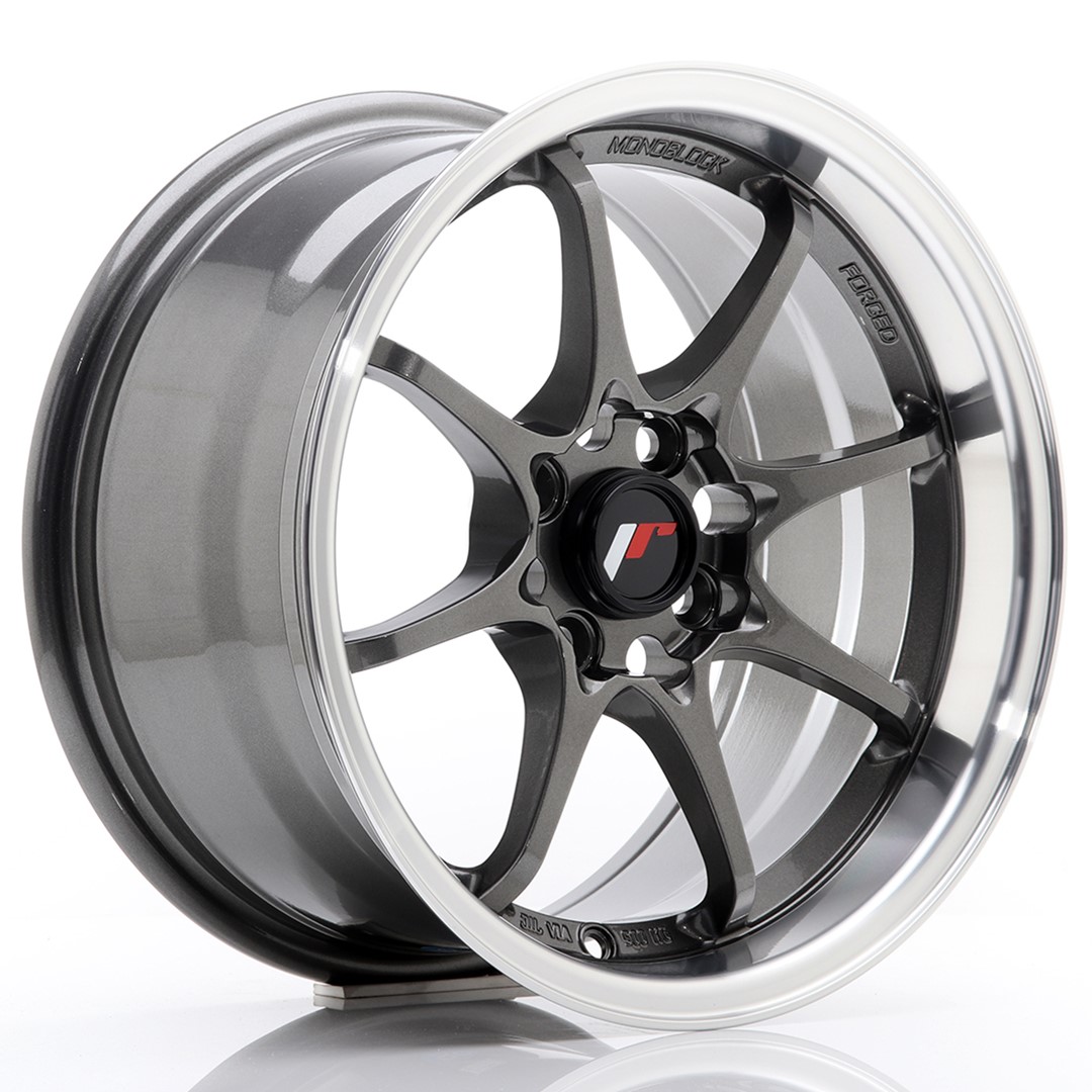 Japan Racing JR5 15x8 ET28 4x100 Gun Metal Machined Lip