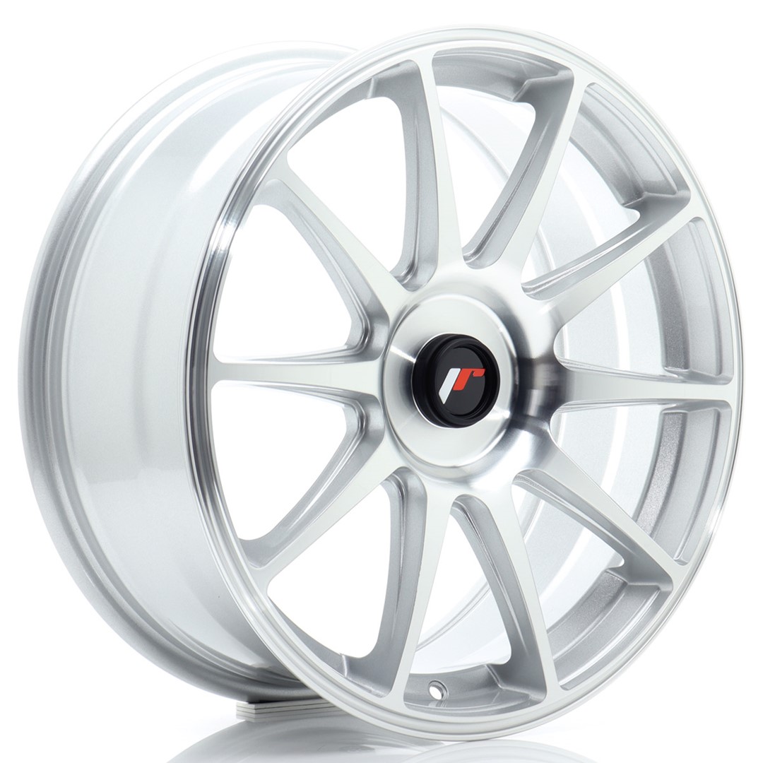 Japan Racing JR11 18x7.5 ET20-40 Argento Finitura Macchinata (ET e PCD liberamente selezionabili)