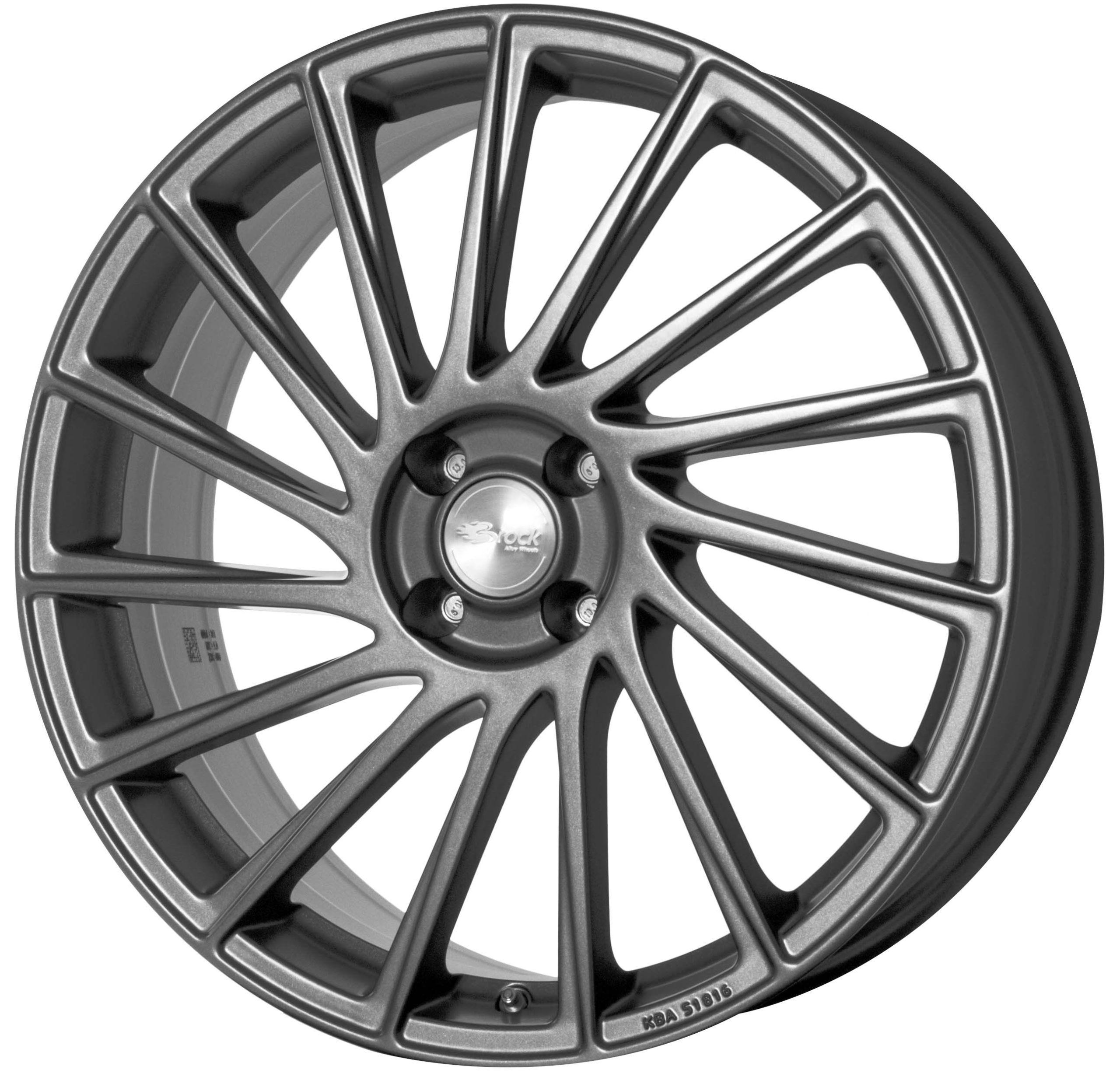 Brock B39 17x7 ET37 4x100 Grigio Himalaya Opaco (HGM)