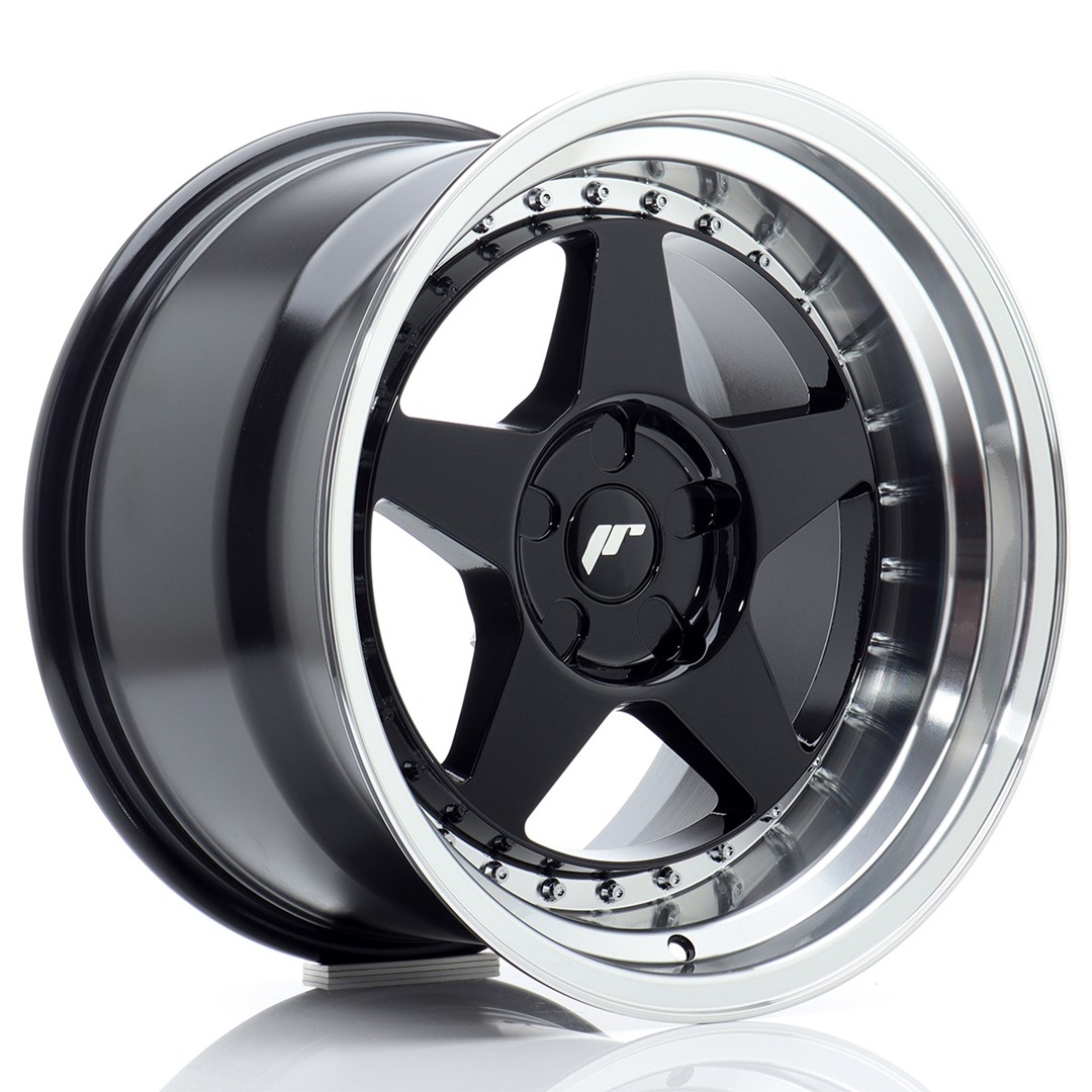 Japan Racing JR6 17x10 ET0-20 Blank (5H) Gloss Black Machined Lip