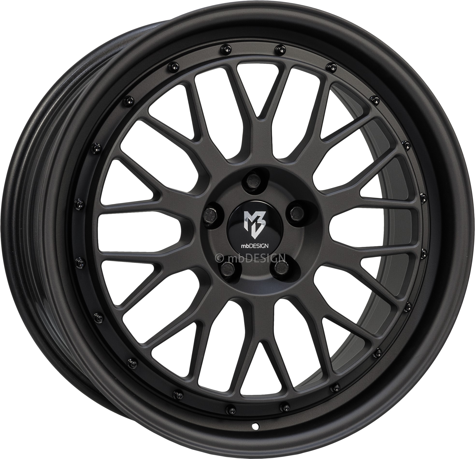 mbDESIGN LV1 20x9 ET20 5x112 Schwarz Stumpfmatt
