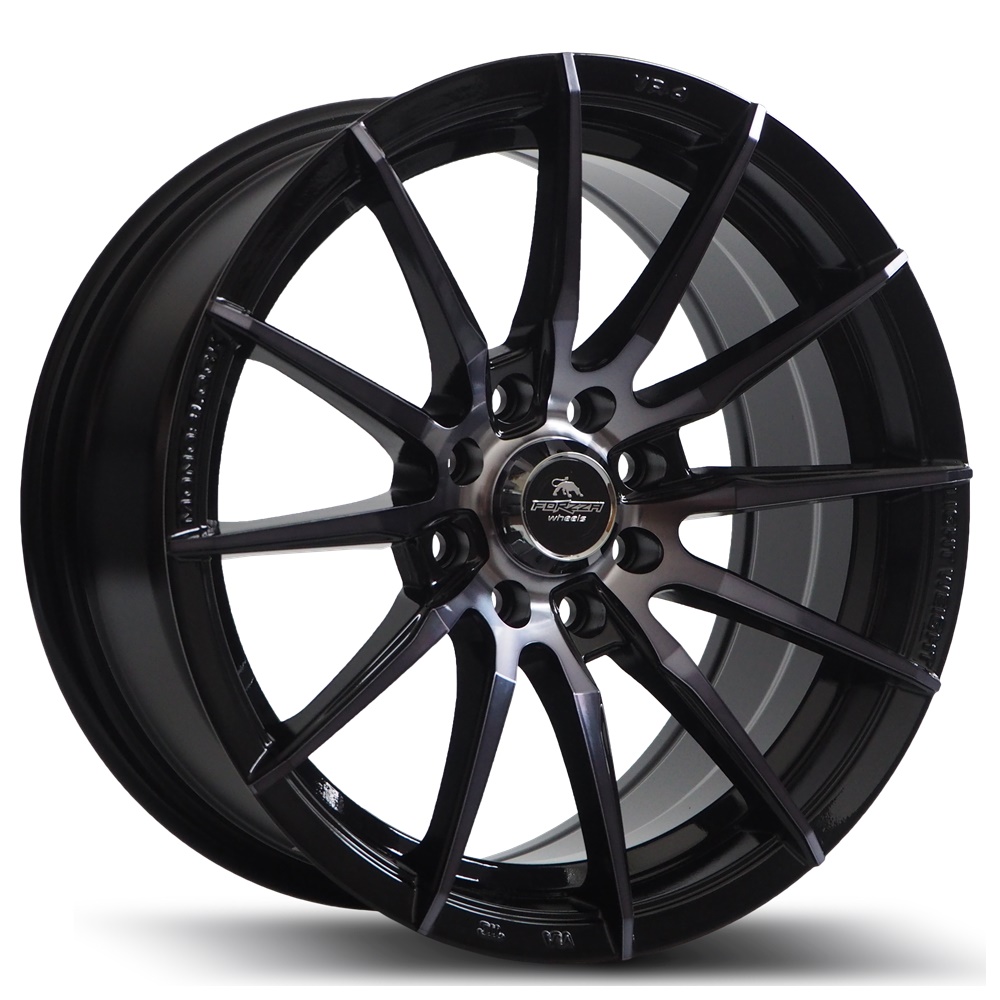 Forzza Wheels ATOM 15x7 ET25 4x100/108 Black Magic Machined