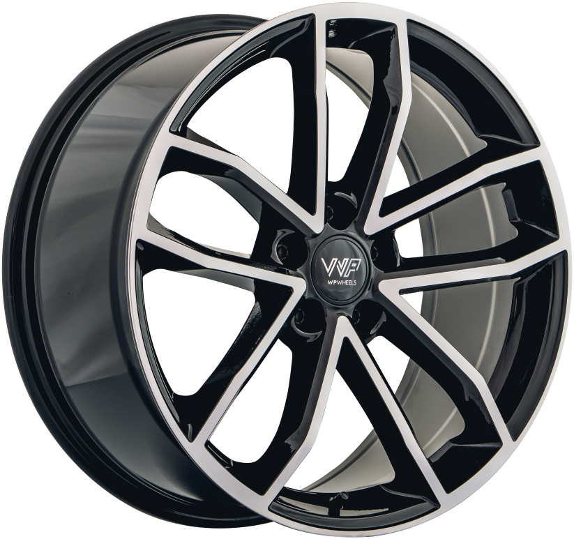 WP Wheels 698 20x9 ET30 5x112 Glanz-Schwarz Frontpoliert