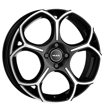 MAK MONZA 17x7 ET25 4x108 Noir Poli