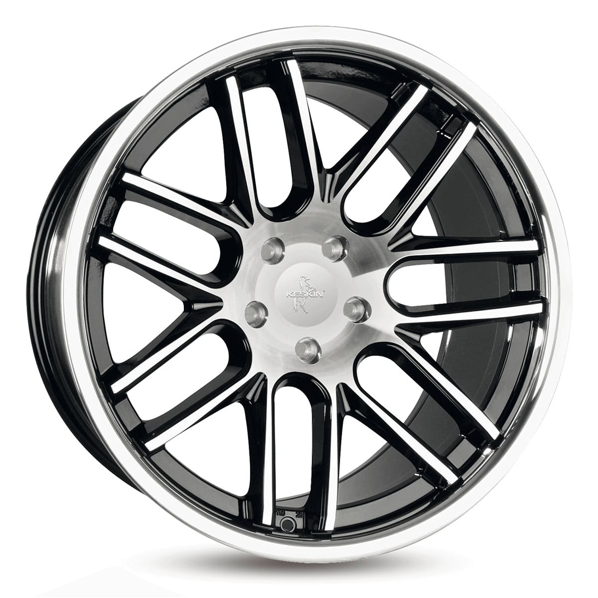 Keskin KT14 Concave in Black Front Polish Steel Lip Farbe