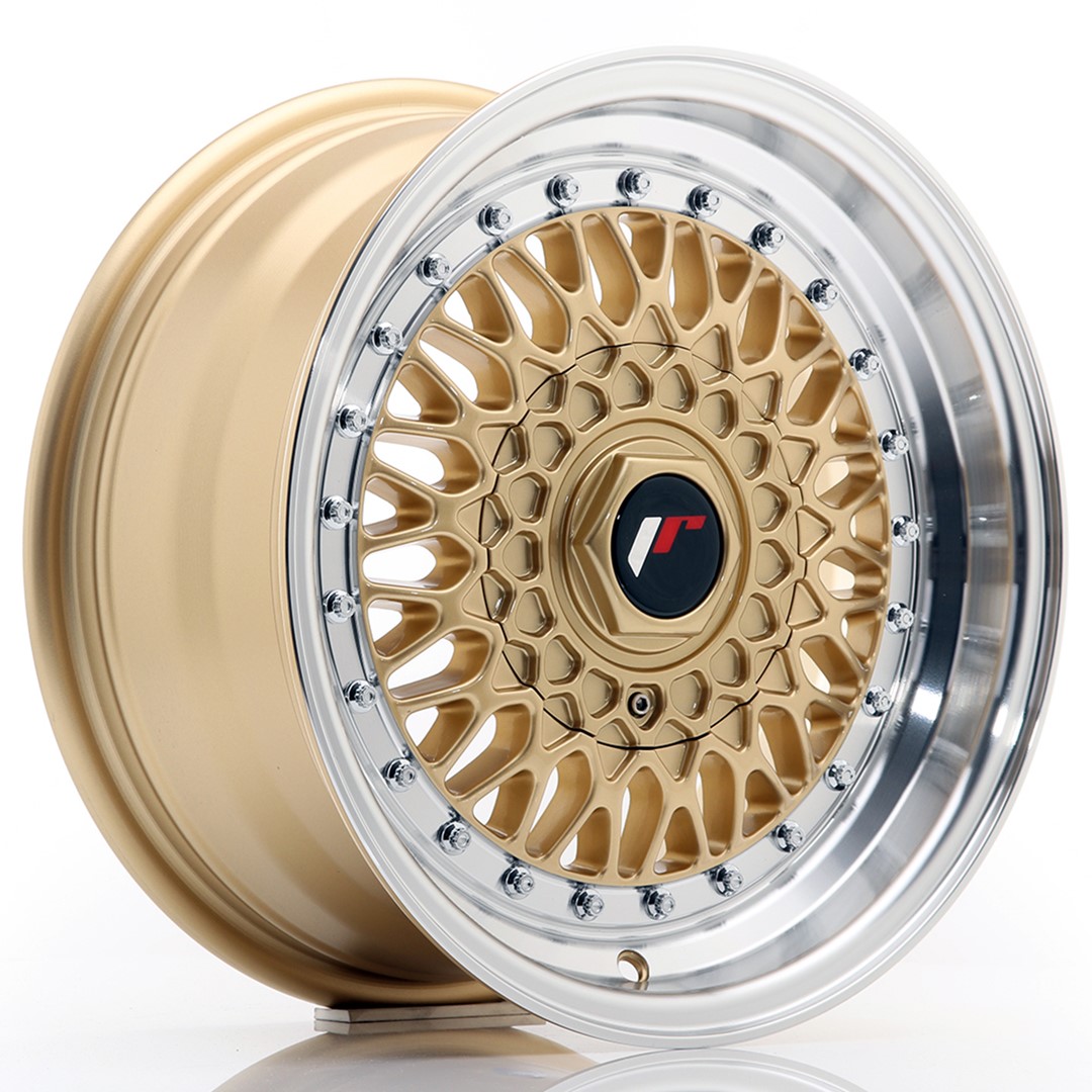 Japan Racing JR9 15x7 ET20 4x100/108 Gold Machined Lip