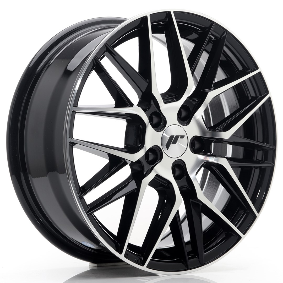 Japan Racing JR28 17x7 ET40 5x114.3 Gloss Black Machined Face