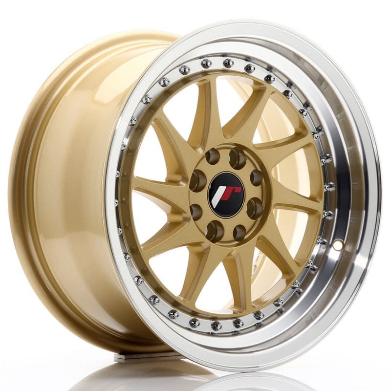 Japan Racing JR26 in Gold Machined Lip Farbe