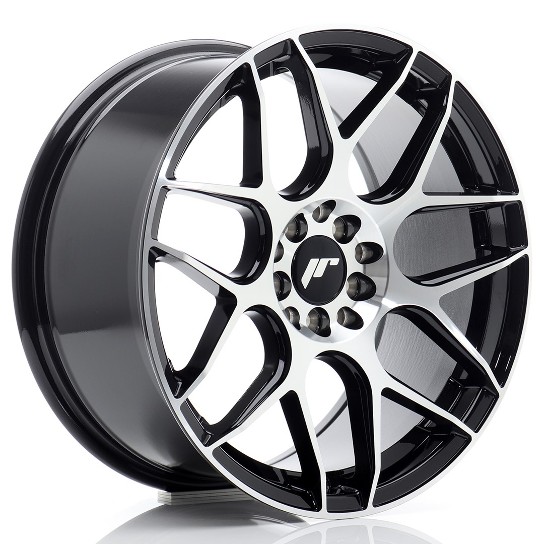 Japan Racing JR18 17x8 ET35 5x100/114.3 Black Machined Face