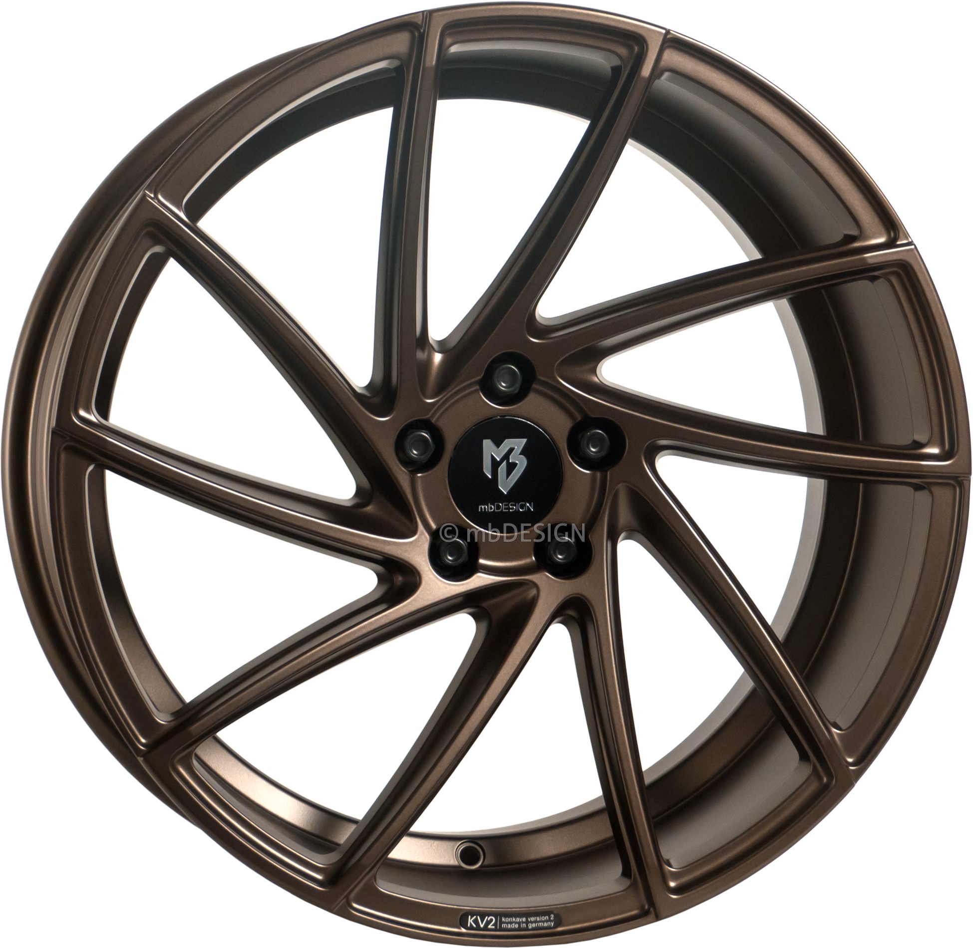 mbDESIGN KV2 20x8.5 ET40 5x115 Bronze Seidenmatt