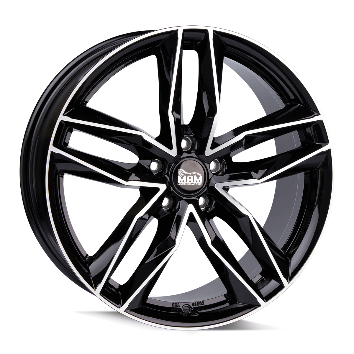MAM Felgen RS3 18x8 ET30 5x112 Black Front Polish