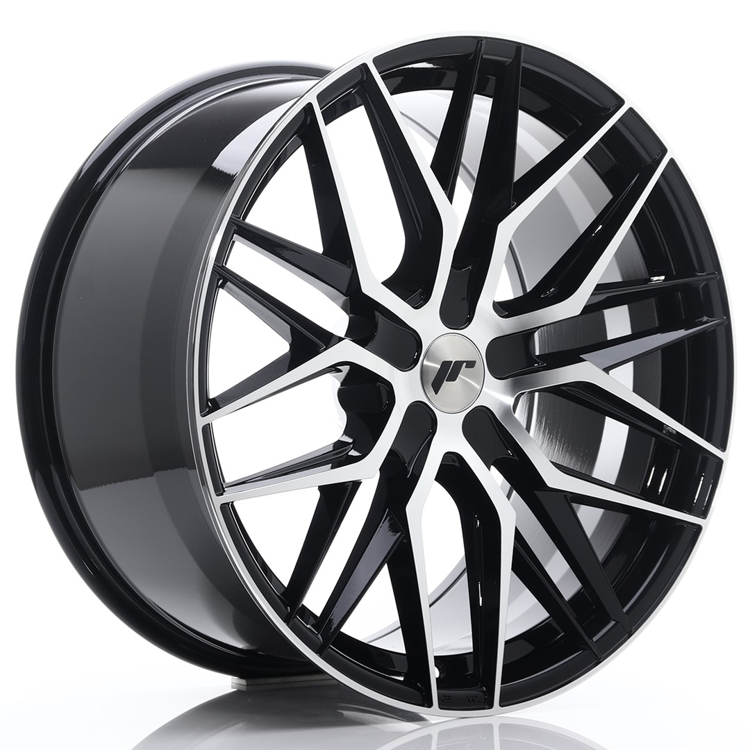 Japan Racing JR28 21x10.5 ET15-55 Nero Lucido con Faccia Macchinata (ET e PCD liberamente selezionabili)