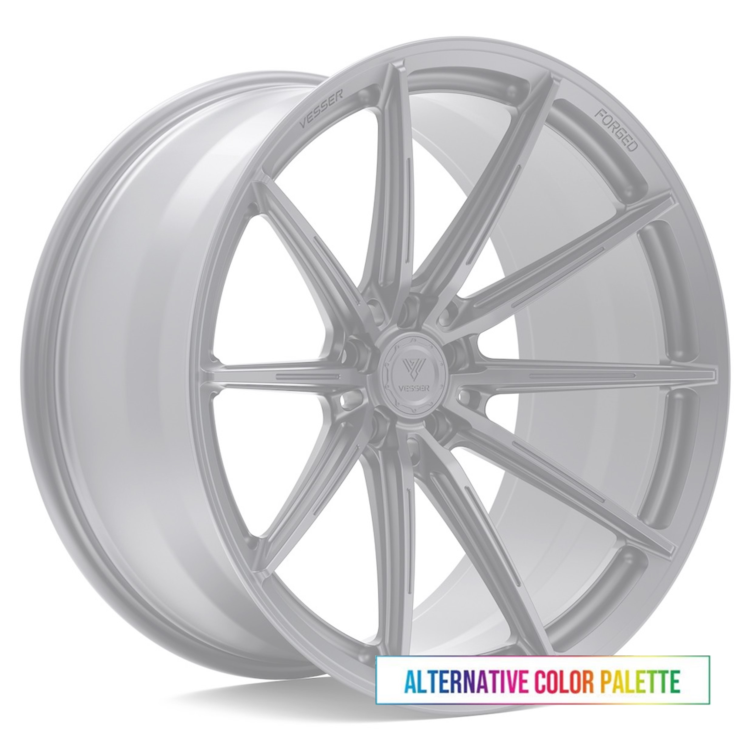 Vesser VSR2 22x9.5 ET4-35 Custom Finish (ET, LK und Farbe frei wählbar)