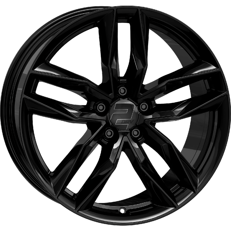2DRV WH40 19x8.5 ET38 5x112 Schwarz Glänzend Lackiert
