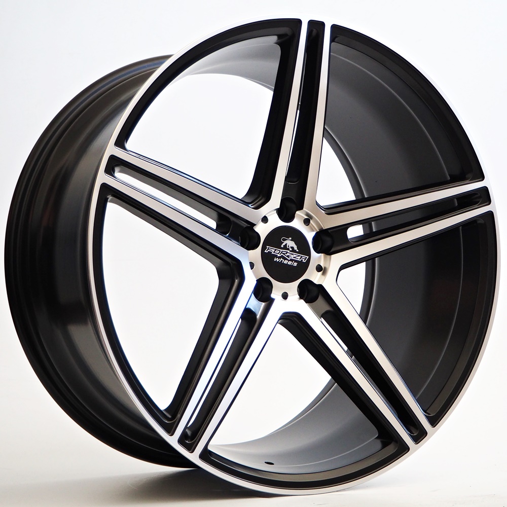 Forzza Wheels BOSAN 21x10.5 ET38 5x112 Black Matt Face Machined